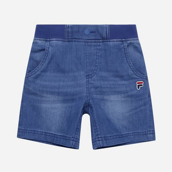 Pantalones Cortos Fila Niños Azules - Denim - España 012396DHM